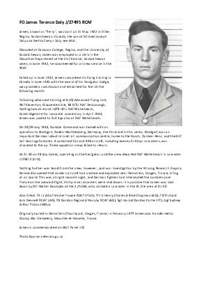 A preview of a PDF biography for Daly, James Terence